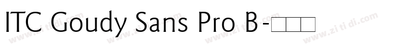 ITC Goudy Sans Pro B字体转换